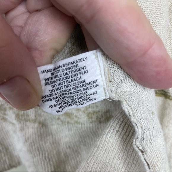 Guinevere Anthropologie Cotton & Metallic Fabric Cardigan Open Front Sweater SM - Picture 9 of 16